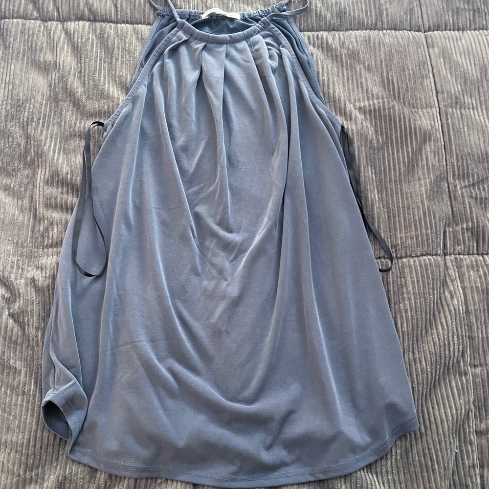 Green Envelope A-Line Blue Skirt